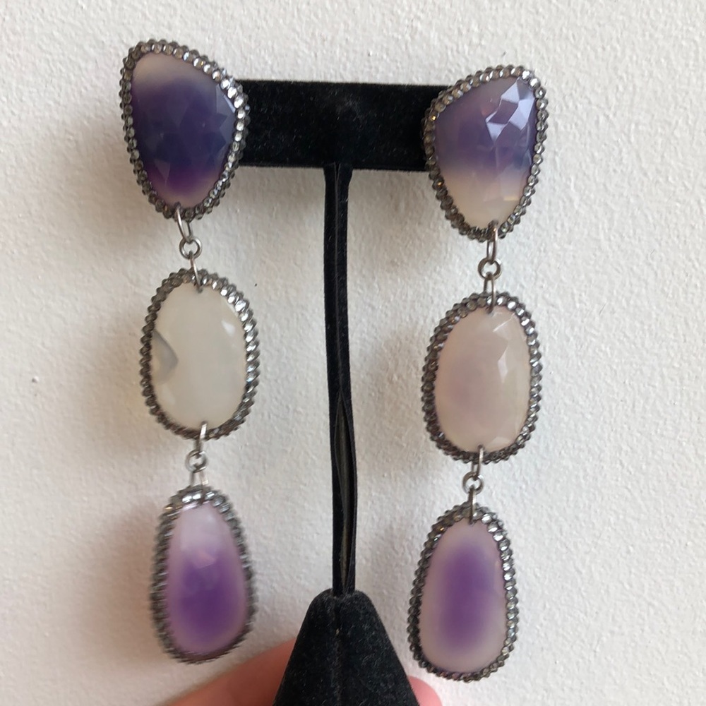Amethyst Drop Roni Blanshay Earring